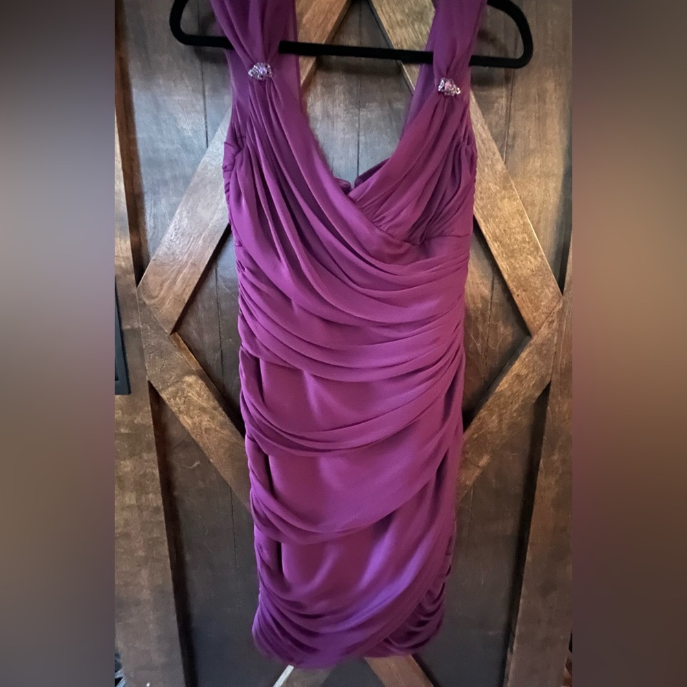 Alex Evenings Ruched Plum / Purple Dress